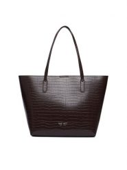 Nine West Torebka CEO-GENTLE GLAM-LDA9920 Brązowy. Brązowe shopper bag Nine West, bez wzorów, ze skóry, bez dodatków. Za 279.99 zł.