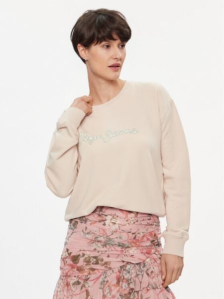 Pepe Jeans Bluza Lana PL581430 Écru Regular Fit. Bluzy Pepe Jeans, s, bez wzorów, z bawełny, bez ramiączek, bez kaptura. Za 209.99 zł.