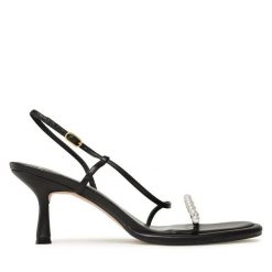 Sandały Ted Baker. Czarne sandały Ted Baker, bez wzorów, bez obcasa, na szpilce, bez zapięcia. Za 449.99 zł.