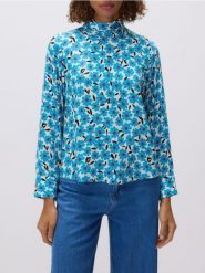 Wzorzysta bluzka z wiskozy - biały. Białe bluzki Reserved, l, bez wzorów, z wiskozy, bez kołnierzyka, bez ramiączek. Za 139.99 zł.