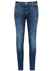 Sublevel Dżinsy - Skinny fit - w kolorze granatowym rozmiar: XS. Niebieskie jeansy Sublevel, xs, z aplikacjami, ze skóry, klasyczne. Za 74.99 zł.