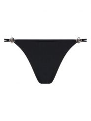 Guess Stringi O5BE14 KCF20 Czarny. Czarne stringi Guess, z aplikacjami, z syntetyku. Za 149.99 zł.