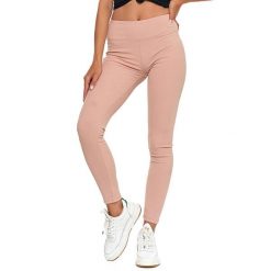Beżowe Legginsy Moraj Damskie Z Wysokim Stanem. Brązowe legginsy Moraj, bez wzorów. Za 45.99 zł.
