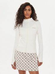 Guess Bluza Marika V4YP12 KCD02 Beżowy Slim Fit. Brązowe bluzy Guess, m, z aplikacjami, z syntetyku, bez ramiączek, bez kaptura. Za 199.99 zł.