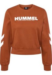 Bluza dla kobiet Hummel Legacy. Brązowe bluzy z kapturem Hummel, na zimę, xl, bez wzorów, z bawełny, bez kaptura, na fitness i siłownię. Za 122.50 zł.