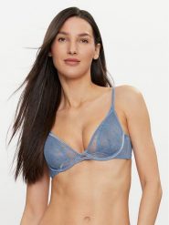 Hunkemöller Biustonosz z fiszbiną Molly 204623 Niebieski. Niebieskie biustonosze Hunkemöller, bez wzorów, z syntetyku. Za 119.99 zł.
