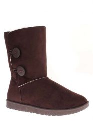 ISLAND BOOT Botki zimowe "Elisa" w kolorze ciemnobrązowym rozmiar: 39. Brązowe botki Island Boot, bez wzorów, z materiału, bez obcasa, bez zapięcia. Za 167.95 zł.