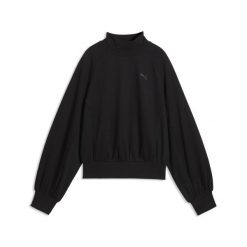 Damska bluza HER z półgolfem i o luźnym kroju PUMA. Czarne bluzy z kapturem Puma, na jesień, s, bez wzorów, z bawełny, bez kaptura, na golfa. Za 219.00 zł.