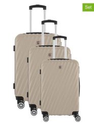 Geographical Norway 3-częściowy zestaw "Swap" w kolorze kremowym rozmiar: onesize. Brązowe walizki Geographical Norway. Za 347.99 zł.