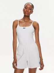Hugo Body Nadrine_B 50510845 Biały Slim Fit. Białe body i gorsety Hugo, bez wzorów, z bawełny, bez ramiączek. Za 299.99 zł.