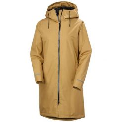 Damska kurtka wodoodporna Helly Hansen Aspire. Brązowe kurtki przeciwdeszczowe Helly Hansen, xl, bez wzorów, z materiału, z kapturem, primaloft. Za 925.00 zł.