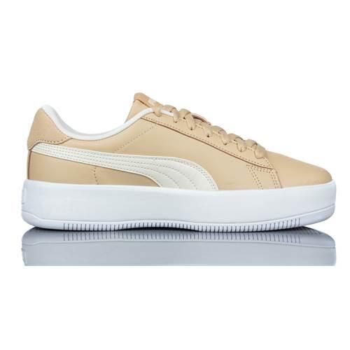 Buty do chodzenia damskie Puma Lily Platform. Brązowe buty treningowe Puma, na lato, bez wzorów, z materiału, bez zapięcia, trekkingowe. Za 129.00 zł.