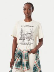 Billabong T-Shirt EBJZT00646 Kremowy Regular Fit. Białe t-shirty Billabong, m, bez wzorów, z bawełny, bez kołnierzyka, bez ramiączek. Za 99.99 zł.