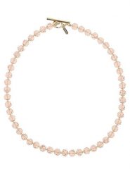 Otazu Pozłacany naszyjnik z kryształami - dł. 44 cm rozmiar: onesize. Różowe naszyjniki Otazu, z materiału, z kryształem, pozłacane. Za 43.99 zł.