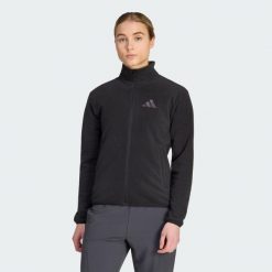 Kurtka Terrex Multi Essentials Full Zip Fleece. Czarne kurtki adidas, l, bez wzorów, z materiału, eleganckie, bez kaptura. Za 219.00 zł.