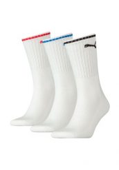 Skarpety Puma Sport Crew Stripe 3Pack białe. Białe skarpetki Puma, bez wzorów, z bawełny. Za 45.99 zł.