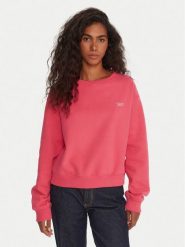 Tommy Jeans Bluza Silver Script DW0DW21961 Różowy Regular Fit. Czerwone bluzy Tommy Jeans, l, bez wzorów, z bawełny, bez ramiączek, bez kaptura. Za 289.99 zł.