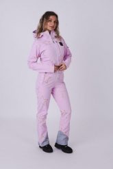 Różowy z gwiazdami Chic Ski Suit. Czerwone kombinezony OOSC, s, bez wzorów, z nylonu, bez kołnierzyka, bez ramiączek. Za 2,445.99 zł.
