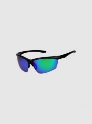 4F Okulary sportowe z multibarwną powłoką - zielone Uniwersalny. Zielone okulary przeciwsłoneczne 4f, bez wzorów. Za 149.99 zł.