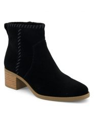 TOMS Skórzane botki "Delilah" w kolorze czarnym rozmiar: 40. Czarne botki TOMS, bez wzorów, ze skóry, eleganckie, bez obcasa, bez zapięcia. Za 369.95 zł.