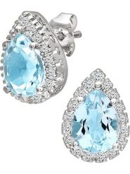 Revoni Złote kolczyki-wkrętki z diamentami i topazami rozmiar: onesize. Niebieskie kolczyki Revoni, z diamentem, złote. Za 2,253.99 zł.