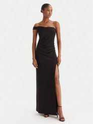 Eleh Sukienka wieczorowa EFW250217 Czarny Regular Fit. Czarne sukienki Eleh, bez wzorów, z syntetyku, wizytowe, bez kołnierzyka, bez ramiączek. Za 469.99 zł.