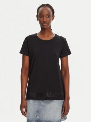Liu Jo Sport T-Shirt TA5180 JS923 Czarny Regular Fit. Czarne t-shirty sportowe Liu Jo Sport, xxl, bez wzorów, z bawełny, bez ramiączek. Za 359.99 zł.