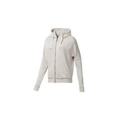 Bluza sportowa damska Reebok Training Essentials Marble Logo Full Zip. Brązowe bluzy z kapturem Reebok, bez wzorów, z kapturem. Za 355.00 zł.