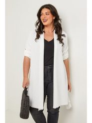 Curvy Lady Kardigan w kolorze białym rozmiar: 44/46. Białe swetry Curvy Lady, bez wzorów, klasyczne, bez ramiączek. Za 105.88 zł.