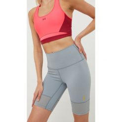 P.E Nation szorty treningowe Full Count damskie kolor szary gładkie high waist. Szare szorty sportowe P.E Nation, bez wzorów, z materiału, z podwyższonym stanem. W wyprzedaży za 174.99 zł.