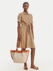 Coccinelle Torebka UO6 Coccinellefinn E1 U06 11 01 01 Beżowy. Brązowe shopper bag Coccinelle, bez wzorów, z materiału, bez dodatków. Za 1,549.00 zł.