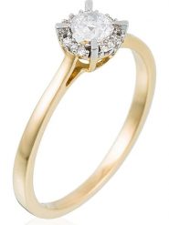 ATELIER DU DIAMANT Złoty pierścionek "Amoureuse" z diamentami rozmiar: 56. Białe pierścionki ATELIER DU DIAMANT, z diamentem, złote. Za 4,480.99 zł.