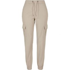Spodnie Do Biegania Z Kieszenią Cargo Z Wysokimi Stanami Dla Pań I Panów. Białe spodnie dresowe Urban Classics, bez wzorów, długie. Za 203.99 zł.