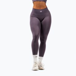 Legginsy treningowe damskie NEBBIA Flow Seamless Maximum Push-Up. Szare legginsy Nebbia, bez wzorów, z elastanu, eleganckie. Za 249.99 zł.