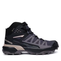 Trekkingi Salomon. Szare buty trekkingowe Salomon, bez wzorów, bez zapięcia, trekkingowe. Za 709.99 zł.