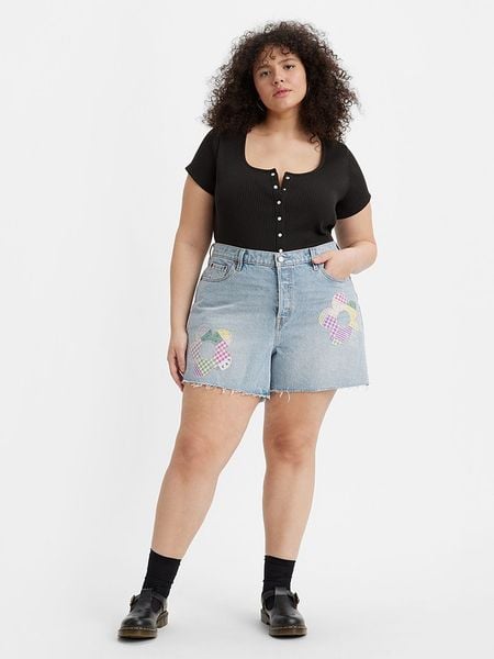 Levi´s Szorty dżinsowe "501 Orginal" w kolorze błękitnym rozmiar: W40. Niebieskie szorty z aplikacjami, z bawełny, klasyczne. Za 70.41 zł.