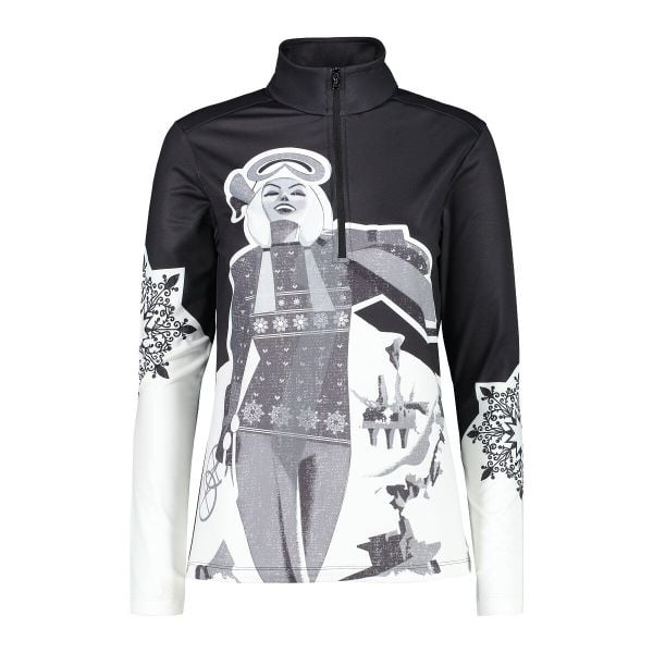 Damska bluza dresowa CMP. Czarne bluzy CMP, xs, bez wzorów, z dresówki, bez kaptura, narciarskie. Za 301.95 zł.