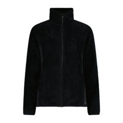 Bluza polarowa damska CMP 35P1566 Jacquard Highloft. Czarne bluzy bez kaptura CMP, bez wzorów, z polaru, bez kaptura, trekkingowe. Za 249.99 zł.