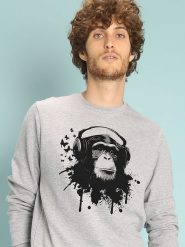 WOOOP Bluza "Creative Monkey" w kolorze szarym rozmiar: XL. Szare bluzy bez kaptura Wooop, xl, bez wzorów, bez kaptura. Za 100.99 zł.