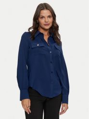 Rinascimento Koszula CFC0120377003 Granatowy Regular Fit. Niebieskie koszule Rinascimento, xs, bez wzorów, z syntetyku, bez kołnierzyka, bez ramiączek. Za 99.99 zł.