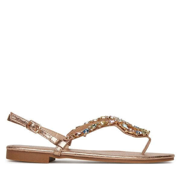 Sandały DeeZee. Żółte sandały DeeZee, bez wzorów, bez obcasa, na płaskiej podeszwie, bez zapięcia. Za 109.99 zł.