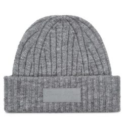 Czapka Tommy Hilfiger. Szare czapki zimowe Tommy Hilfiger, bez wzorów. Za 299.99 zł.