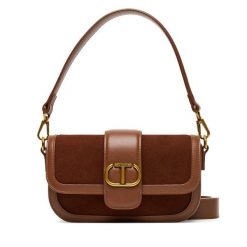 Torebka TWINSET. Brązowe torebki klasyczne Twinset, bez wzorów, klasyczne, bez dodatków. Za 1,169.00 zł.