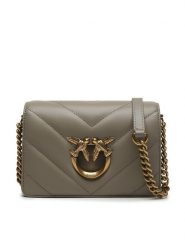Pinko Torebka Love Click Mini AI 23-24 PLTT 100067 A136 Szary. Szare listonoszki Pinko, bez wzorów, ze skóry, bez dodatków. Za 1,039.00 zł.