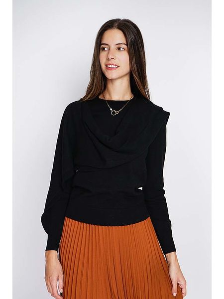 William de Faye Sweter w kolorze czarnym rozmiar: 38. Czarne swetry William de Faye, bez wzorów, z kaszmiru, klasyczne, bez ramiączek. Za 130.99 zł.