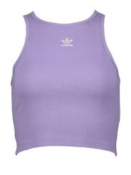 Adidas Top "Rib" w kolorze fioletowym rozmiar: M. Różowe topy adidas, m, bez wzorów, prążkowane, bez kołnierzyka, bez ramiączek. Za 114.44 zł.