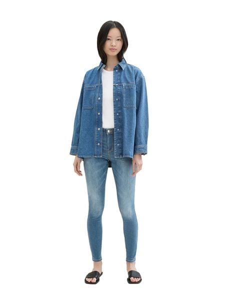 TOM TAILOR Denim Dżinsy - Slim fit - w kolorze błękitnym rozmiar: M/L32. Niebieskie jeansy TOM TAILOR DENIM, l, z aplikacjami, z denimu, klasyczne. Za 174.43 zł.