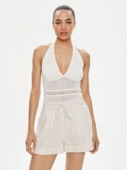 TWINSET Body 241TT3113 Biały Slim Fit. Białe body i gorsety Twinset, bez wzorów, z syntetyku, bez ramiączek. Za 339.99 zł.