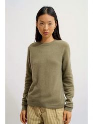 AUTHENTIC CASHMERE Kaszmirowy sweter "Ecrin" w kolorze khaki rozmiar: M. Brązowe swetry AUTHENTIC CASHMERE, m, bez wzorów, z kaszmiru, bez ramiączek. Za 347.99 zł.