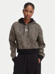 Reebok Bluza Helle RK25713CCW Brązowy Cropped Fit. Brązowe bluzy Reebok, xl, bez wzorów, z bawełny, bez kaptura. Za 199.99 zł.